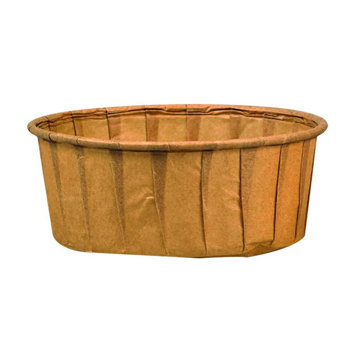 Coppetta in carta plissettata kraft con scatola distributrice - 120 ml - Ø 7,5 cm - H 3 cm - 5000 unità