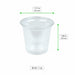Contenitore per salse rotondo in plastica PET trasparente - 30 ml - Ø 4,5 cm - H 4,3 cm - 5000 unità - dimensions