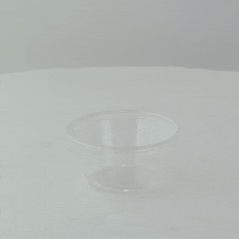 Contenitore per salse rotondo in plastica PET trasparente - 60 ml - Ø 6,2 cm - H 3,2 cm - 2500 unità