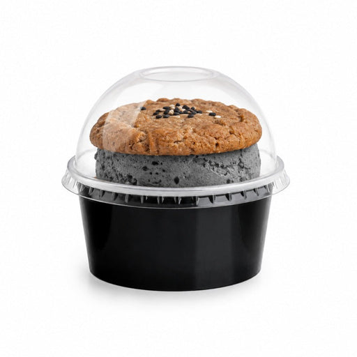 Coperchio a cupola in PET trasparente - Ø 8 cm - H 3,6 cm - Compatibile con 209POPET7, 210GPU8, 210POB151, 210POC151N - 1000 unità