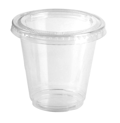 Coppetta da dessert in plastica PP con coperchio piatto in PET - 165 ml - Ø 7,4 cm - H 6,2 cm - 1200 unità