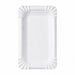 Piatto rettangolare bianco in cartone - 16 cm x 10 cm - 2000 unità
