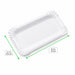 Piatto rettangolare bianco in cartone - 16 cm x 10 cm - 2000 unità - dimensions