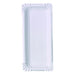 Piatto rettangolare bianco in cartone riciclato - 24 cm x 11 cm - 1500 unità