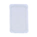 Piatto rettangolare bianco in cartone riciclato - 20 cm x 13 cm - 1500 unità