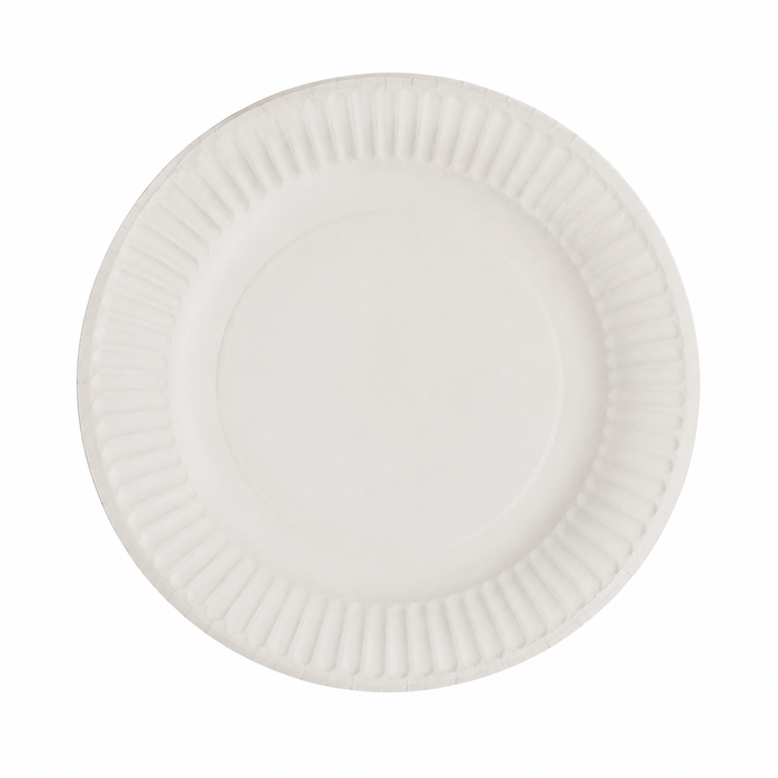 Piatto rotondo bianco in cartone - Ø 18 cm - 1000 unità