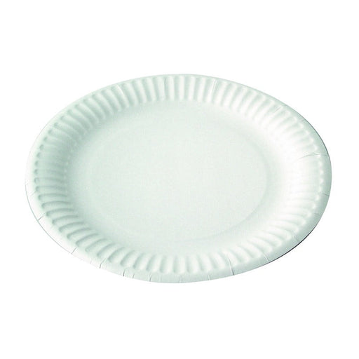 Piatto rotondo bianco in cartone - Ø 23 cm - 1000 unità