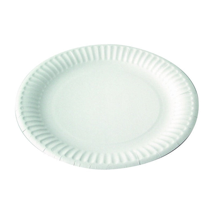Piatto rotondo bianco in cartone - Ø 23 cm - 1000 unità