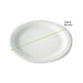 Piatto rotondo bianco in cartone - Ø 25,3 cm - 500 unità - dimensions