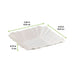 Piatto a barchetta bianco in cartone - 10,8 cm x 10,8 cm x 2 cm - 2000 unità - dimensions