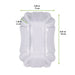 Piatto fondo rettangolare bianco in cartone laminato - 14 cm x 9 cm x 3 cm - 2000 unità - dimensions