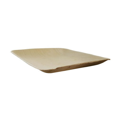 Piatto quadrato in foglia di palma - 16 cm x 16 cm x 2 cm - 100 unità