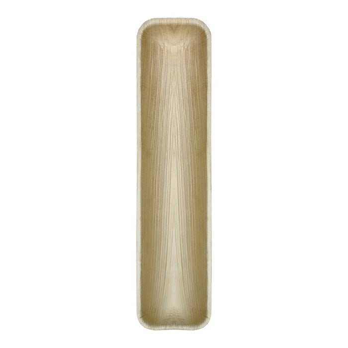 Vassoio rettangolare in foglia di palma - 41 cm x 9 cm x 2,5 cm - 100 unità