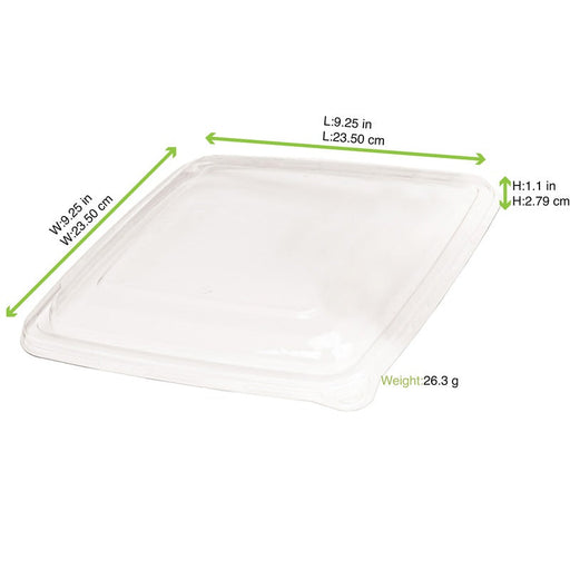 Coperchio in PET trasparente - Ø 23,5 cm - Compatibile con 210APOUP1000 - 100 unità - dimensions
