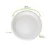Piatto rotondo bianco in polpa di cellulosa - Ø 16 cm - 1000 unità - dimensions