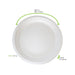 Piatto rotondo bianco in polpa di cellulosa - Ø 18 cm - 1000 unità - dimensions