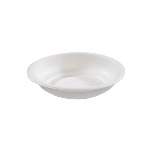 Coppetta rotonda bianca in polpa di cellulosa - Ø 7,5 cm - H 1,5 cm - 3000 unità