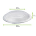 Coperchio a cupola in PET trasparente - Ø 25 cm - Compatibile con 210APU25, 210APU25F, 210APUB2400 - 100 unità - dimensions