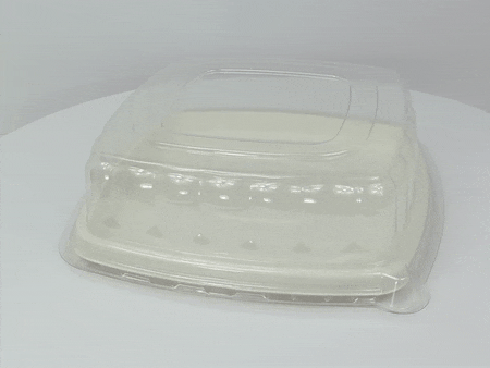 Coperchio in PET trasparente - 31,8 cm x 31,8 cm x 8,5 cm - Compatibile con 210APUS318 - 24 unità