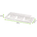 Coperchio in PET trasparente per piatto a 3 scomparti - 26 cm x 11 cm x 3,6 cm - Compatibile con 210APU3TAPA - 250 unità