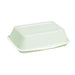 Contenitore a conchiglia bianco in polpa di cellulosa - 450 ml - 17 cm x 12,5 cm x 5 cm - 500 unità