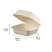 Contenitore a conchiglia bianco in polpa di cellulosa - 460 ml - 15 cm x 15 cm x 7,6 cm - 500 unità - dimensions