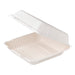 Contenitore a conchiglia bianco in polpa di cellulosa - 1400 ml - 23,4 cm x 23,1 cm x 8 cm - 200 unità