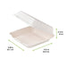 Contenitore a conchiglia bianco in polpa di cellulosa - 1400 ml - 23,4 cm x 23,1 cm x 8 cm - 200 unità