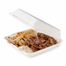 Contenitore a conchiglia bianco in polpa di cellulosa - 1400 ml - 23,4 cm x 23,1 cm x 8 cm - 200 unità