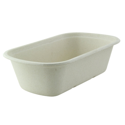 Contenitore rettangolare marrone in polpa di cellulosa - 1150 ml - 23 cm x 13,5 cm x 6,5 cm - 250 unità