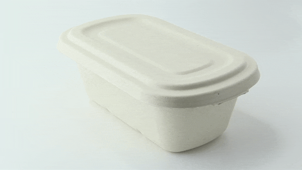 Coperchio rettangolare marrone in polpa di cellulosa - 26,9 cm x 13,9 cm x 1,6 cm - Compatibile con 210APUREC1000BR, 210APUREC1200BR, 210APUREC750BR - 250 unità