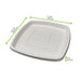 Piatto catering quadrato bianco in polpa di cellulosa - 30,4 cm x 30,4 cm x 2,5 cm - 24 unità