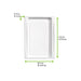 Vassoio rettangolare bianco in polpa di cellulosa "Atlas" formato 1/2 - 27,2 cm x 19,3 cm x 1,9 cm - 100 unità - dimensions