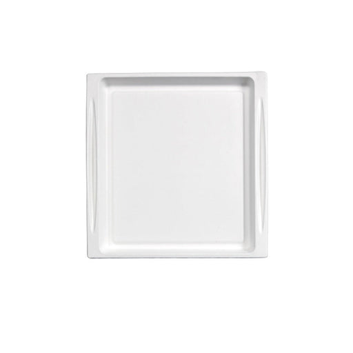 Vassoio rettangolare bianco in polpa di cellulosa "Atlas" formato 2/3 - 27,3 cm x 26,5 cm x 2 cm - 200 unità