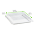 Coperchio in PET trasparente per vassoio "Atlas" - 27,5 cm x 26,5 cm x 3,3 cm - Compatibile con 210APUTRP3 - 100 unità