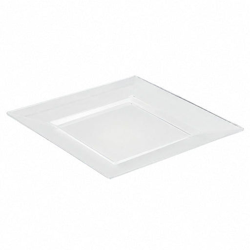 Piatto quadrato riutilizzabile trasparente - 28 cm x 28 cm - 60 unità