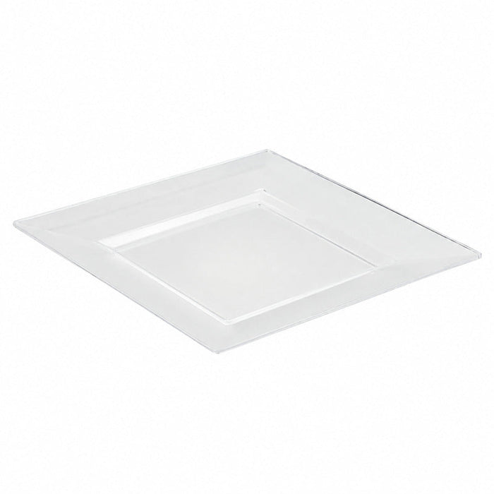 Piatto quadrato riutilizzabile trasparente - 28 cm x 28 cm - 60 unità