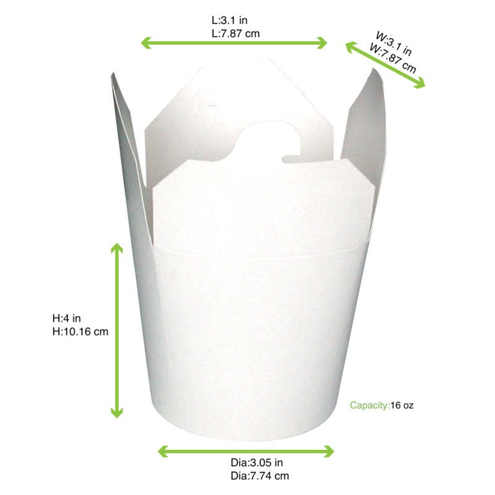 Contenitore in cartone bianco a base rotonda con chiusura a fessura - 550 ml - Ø 8 cm - H 9,3 cm - 500 unità - dimensions