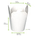 Contenitore in cartone bianco a base rotonda con chiusura a fessura - 550 ml - Ø 8 cm - H 9,3 cm - 500 unità - dimensions