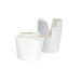Contenitore in cartone bianco a base rotonda con chiusura a farfalla - 230 ml - Ø 7,5 cm - H 6,5 cm - 500 unità