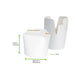 Contenitore in cartone bianco a base rotonda con chiusura a farfalla - 230 ml - Ø 7,5 cm - H 6,5 cm - 500 unità - dimensions