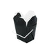 Scatola quadrata in cartone nero con manico rotondo - 415 ml - 9,2 cm x 7,4 cm x 9 cm - 450 unità