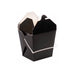 Scatola quadrata in cartone nero con manico rotondo - 950 ml - 10 cm x 10 cm x 11 cm - 450 unità