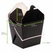 Scatola quadrata in cartone nero con manico rotondo - 950 ml - 10 cm x 10 cm x 11 cm - 450 unità - dimensions