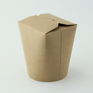 Contenitore in cartone kraft a base rotonda con chiusura a fessura - 550 ml - Ø 7,3 cm - H 10 cm - 500 unità
