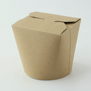 Contenitore in cartone kraft a base rotonda con chiusura a fessura - 750 ml - Ø 10 cm - H 9,8 cm - 500 unità