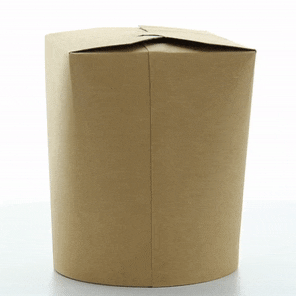 Contenitore in cartone kraft a base rotonda con chiusura a fessura - 1000 ml - Ø 11,1 cm - H 12 cm - 500 unità