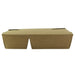 Contenitore per pasti in cartone kraft a 2 scomparti - 1090 ml - 21,4 cm x 16 cm x 4,7 cm - 200 unità