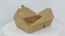 Contenitore per pasti in cartone kraft a 2 scomparti - 1040 ml - 16,8 cm x 13,5 cm x 6,5 cm - 200 unità