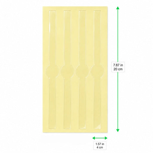 Fascetta adesiva trasparente - 20 cm x 4 cm - 500 unità - dimensions